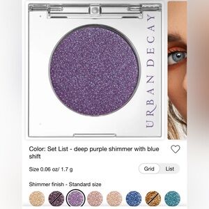Urban Decay 24/7 Eyeshadow *Set List*